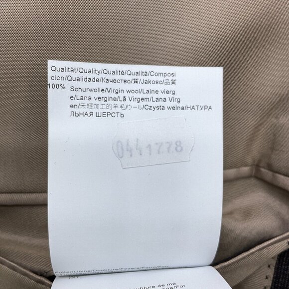 BOSS Hugo Boss Blazer Men 42 Gray White Woven Wool Suit‎ Jacket Classic Career - Picture 12 of 13